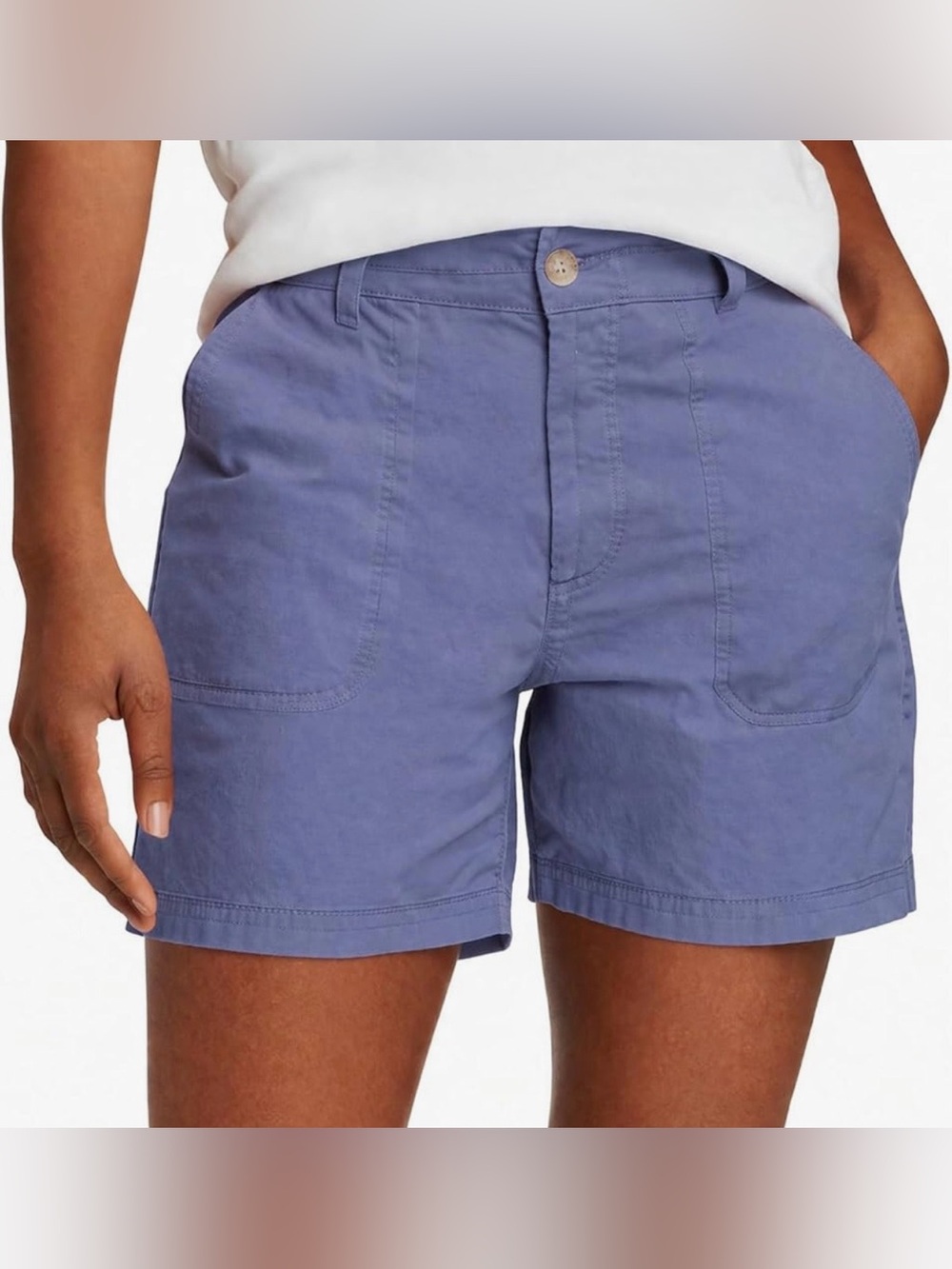 Eddie Bauer Women's Casual RipStop Blue Utility Shorts size 6